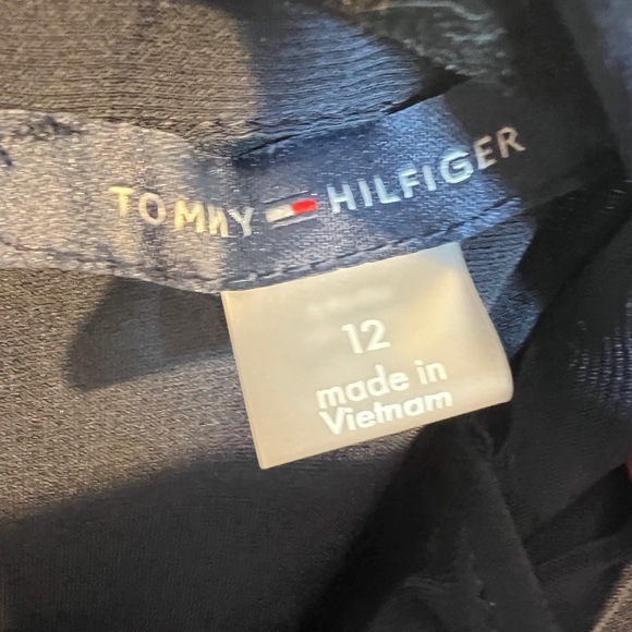 Tommy Hilfiger Navy Blue Neck Twist Tunic Dress with TH zipper hanging tag sz12 - Picture 8 of 9